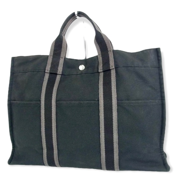 Vintage HERMES Fourre Tout Canvas Tote Handbag - Picture 2 of 12